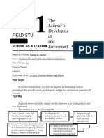 The Learner's Developme NT and Environent: Field Study