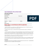 Application Form - Nab Internship