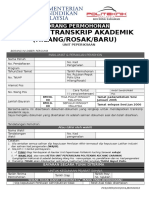 Borang Permohonan Transkrip Akademik 10JUN2015