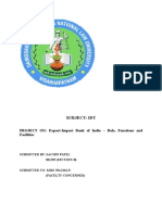 Subject: Idt: PROJECT ON: Export-Import Bank of India - Role, Functions and Facilities