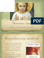 Donum Vitae: Sobre El Don de La Vida.