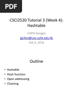 CSCI2520 Tutorial 3 (Week 4) : Hashtable: Gjchen@cse - Cuhk.edu - HK