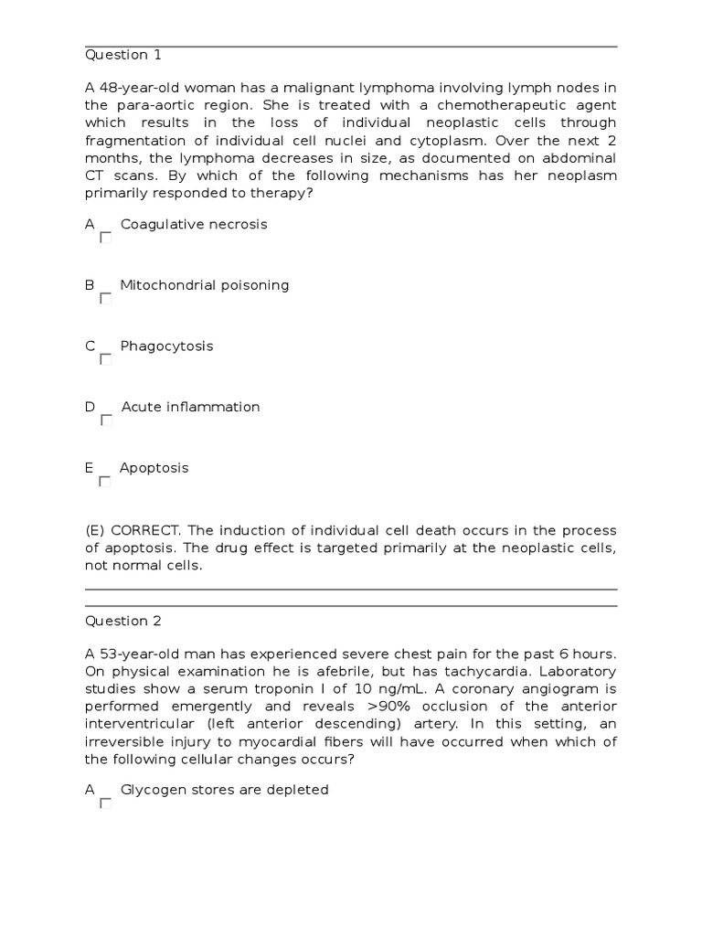Pathology Mcqs Pdf Esophagus Staining