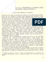 A Estetica Rica e Pobre Dos Professores Franceses Gilda de Mello e Souza