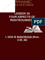 Lesson 30 Four Aspects of Righteousness