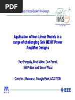 App of NonLinear Models For GaN HEMT PA Design