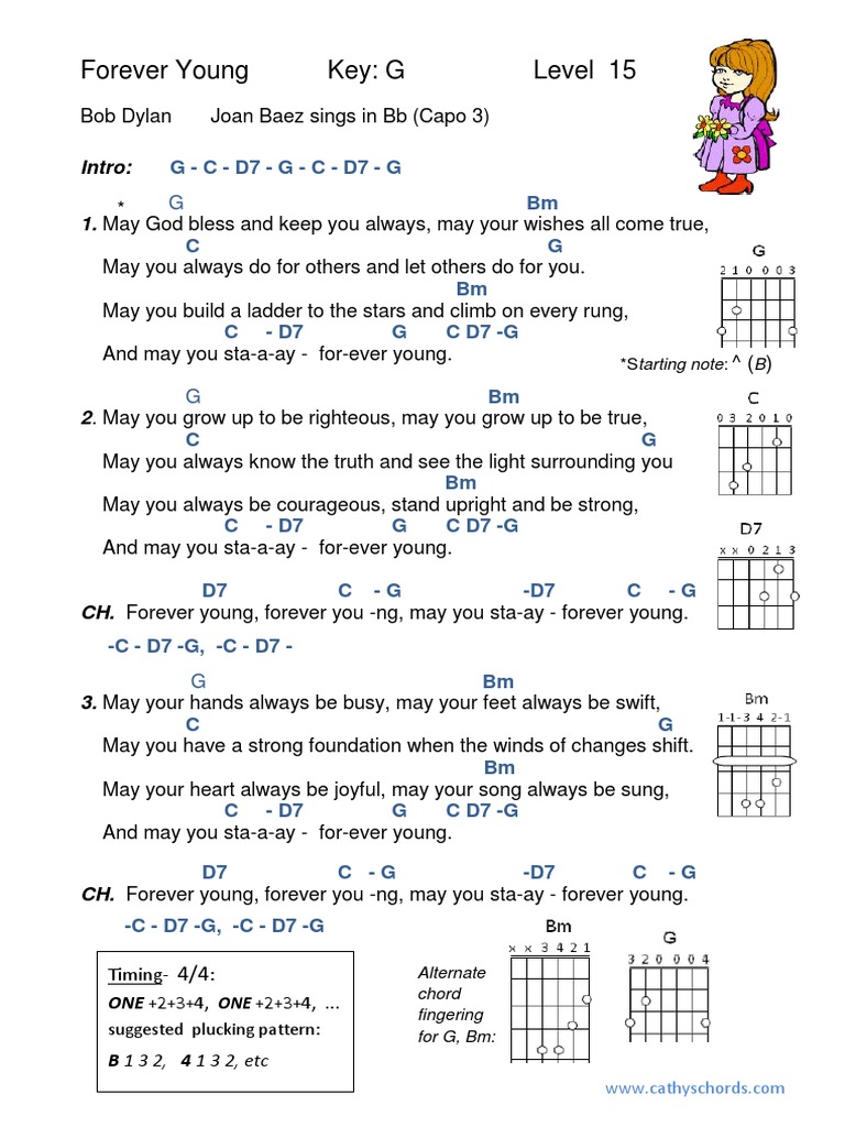 L 15 Forever Young Joan Baez Key G Cct