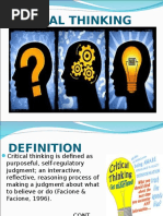 Paul-Elder Critical Thinking Framework | PDF | Critical Thinking | Thought