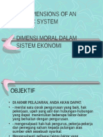 Moral Dimensions of An Economic System