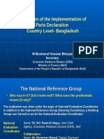 Evaluation of The Implementation of Paris Declaration Country Level-Bangladesh