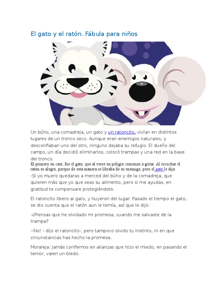 Cuento de La Amistad | PDF | León | Fábula