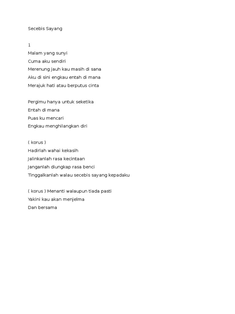 Secebis Sayang Pdf