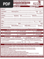 Ficha de Matrícula Pos Ucam 2015