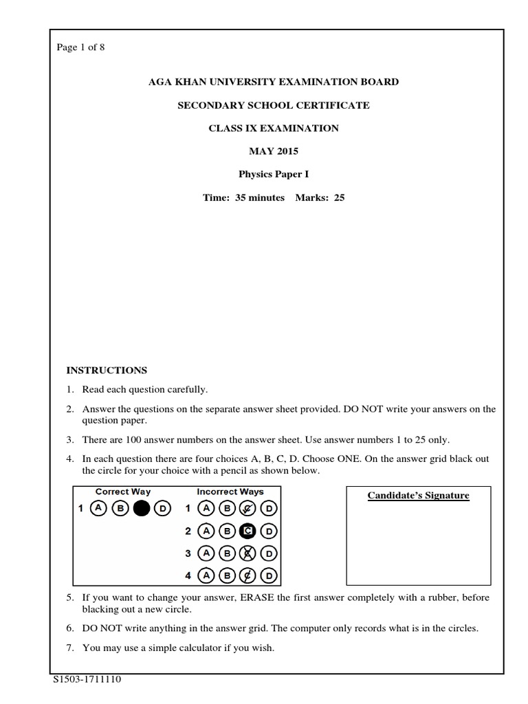 Physics SSC 1 Paper I | PDF | Gravity | Force