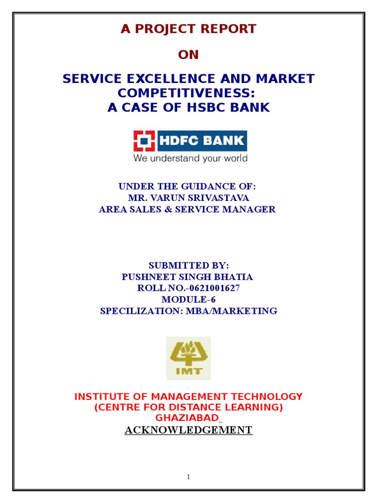 HSBC Service Excellence Report | PDF | Hsbc | Brand