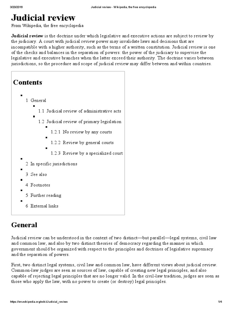 Judicial Review Wikipedia, The Free Encyclopedia Judicial Review