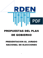 Plan de Gobierno - Orden 2016 - 2021 (FLORES-ARÁOZ ESPARZA, Ántero Pedro)