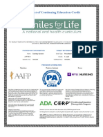 Smiles For Life Certificate