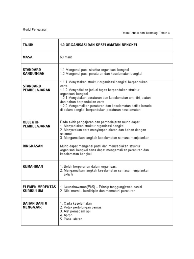Contoh Rph Rbt Tahun 4 Pdf