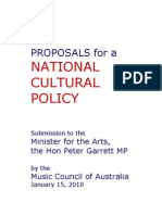 The Development of A National Cultural Policy