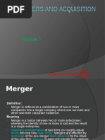 Mergers and Acquisition