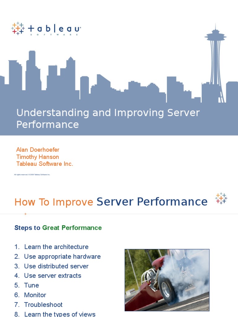 Understanding and Improving Tableau Sever Performance 2009 | PDF ...