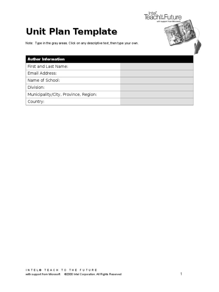 Unit Plan Template | PDF