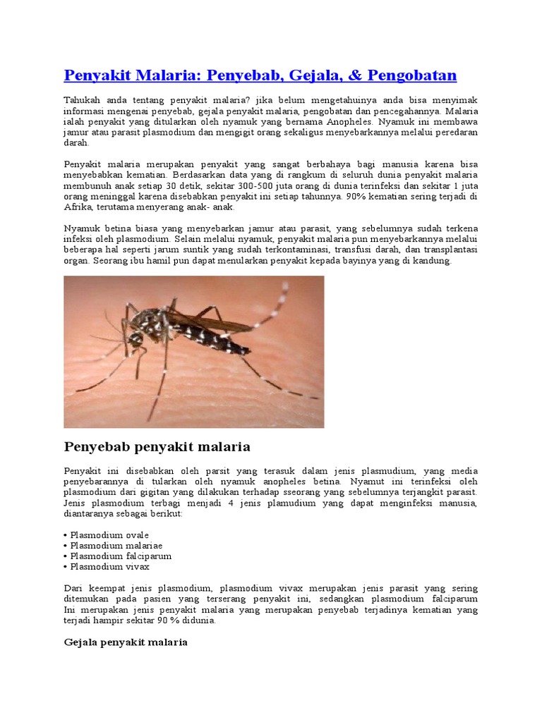 Penyakit Malaria Pdf