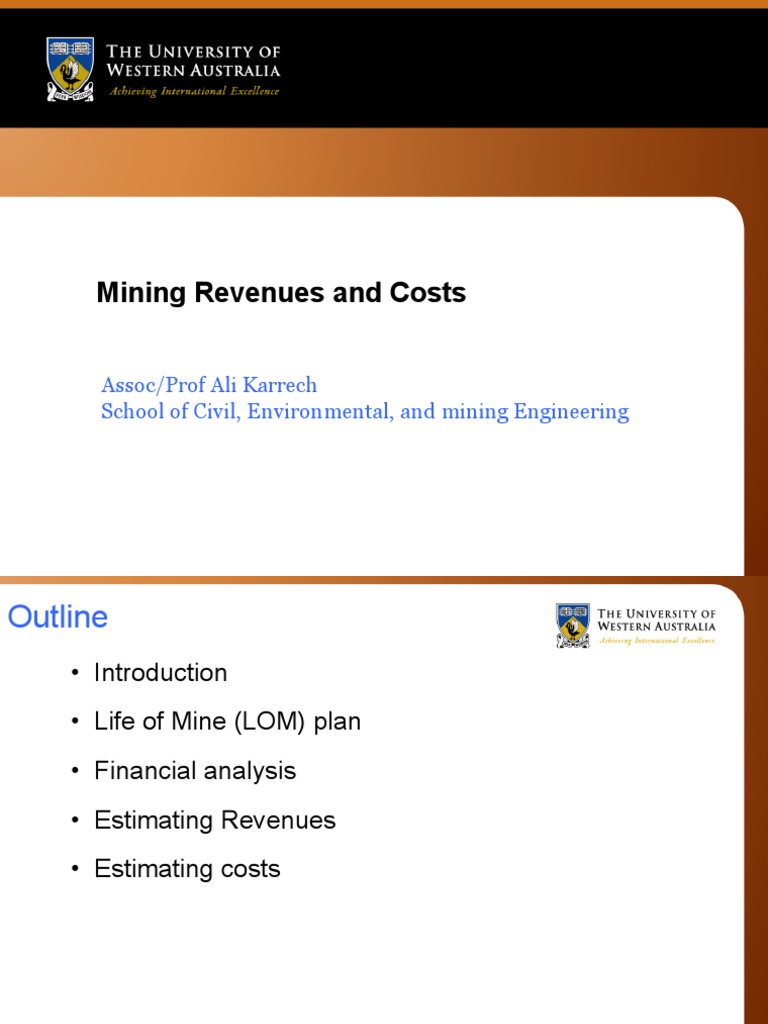 3 - Mining Revenues and Costs | PDF | Internal Rate Of Return | Net ...