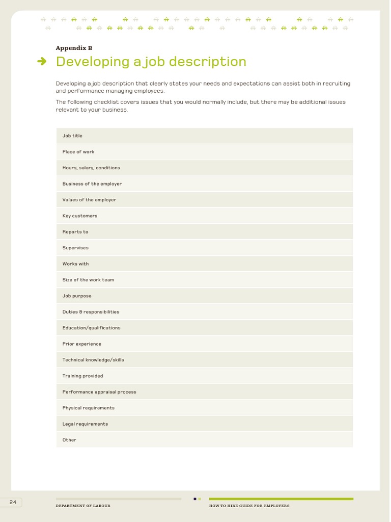Employer's Guide to Job Descriptions | PDF | Business