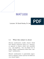 MAT1830 Introduction to Discrete Mathematics