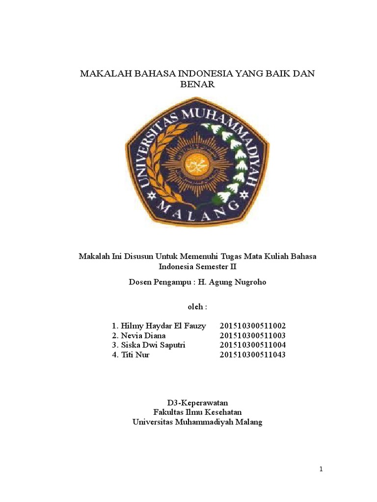 10+ Contoh Makalah Kuliah Bahasa Indonesia