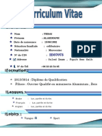 Etat Civil:: 2013/3014: Diplôme de Qualification Filiere: Ouvrier Qualifié en Minuiserie Aluminium, Bois