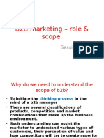 B2B Marketing - Role & Scope: Session 2-3