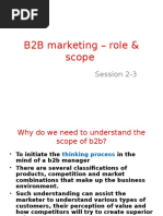 B2B Marketing - Role & Scope: Session 2-3