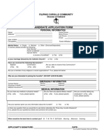 Cursillo Candidate Application Form