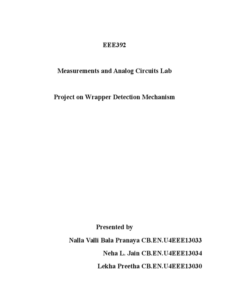 Wrapper Detection System for Chocolates | PDF | Bipolar Junction ...
