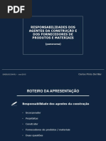 Responsabilidades Dos Agentes Da Construção e Dos Fornecedores de Produtos e Materiais