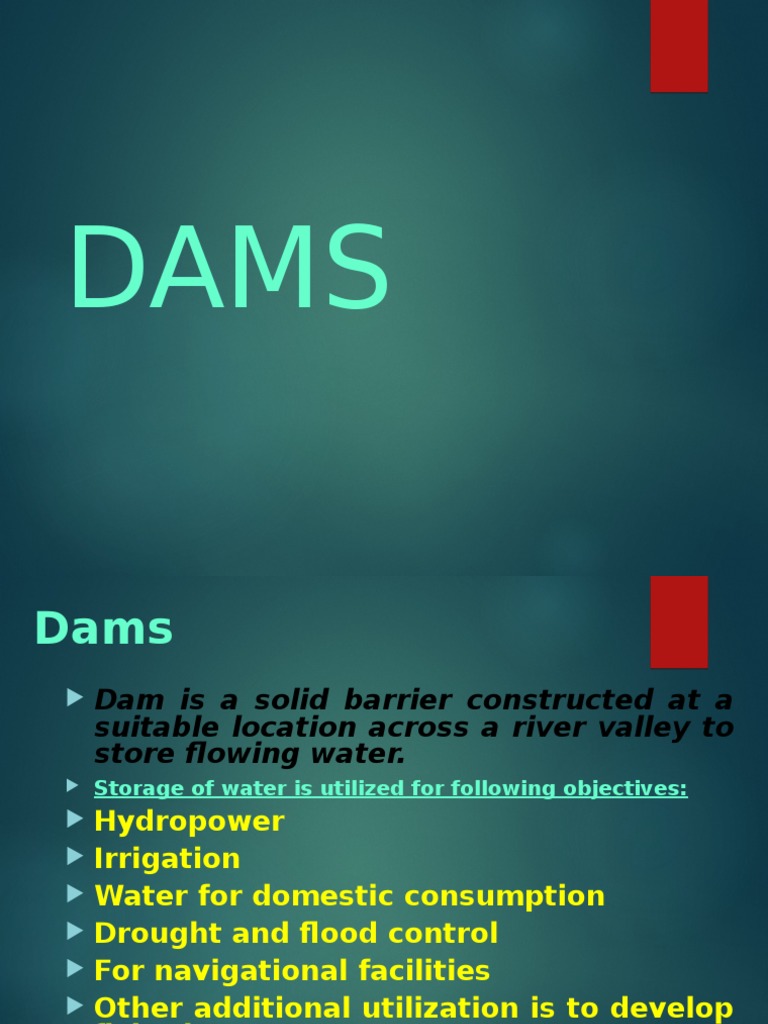 Types of Dams ppt Dam Reservoir