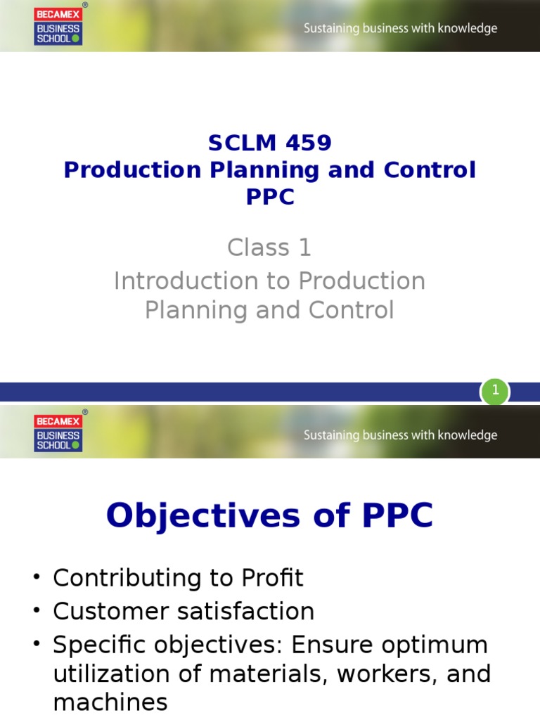 Production Planning and Control Overview | PDF
