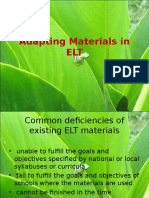 Topic 3 Evaluating and Adapting Materials in ELT