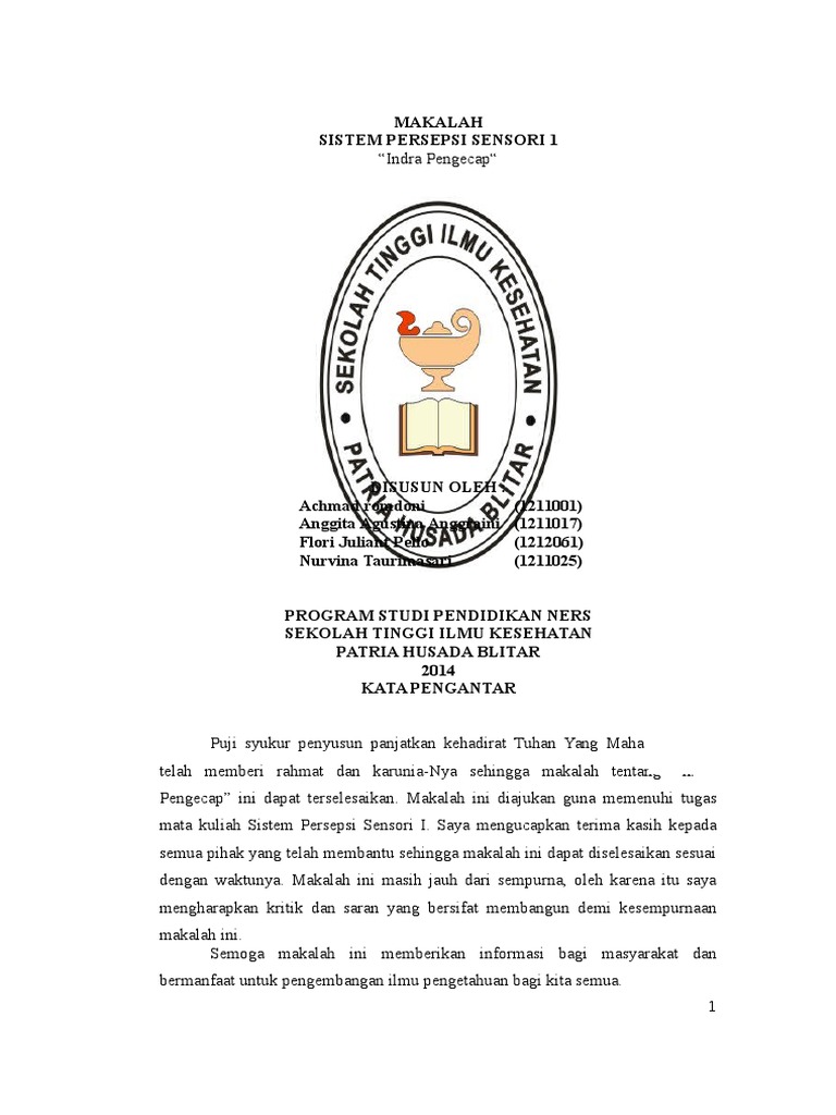 Makalah Indra Pengecap