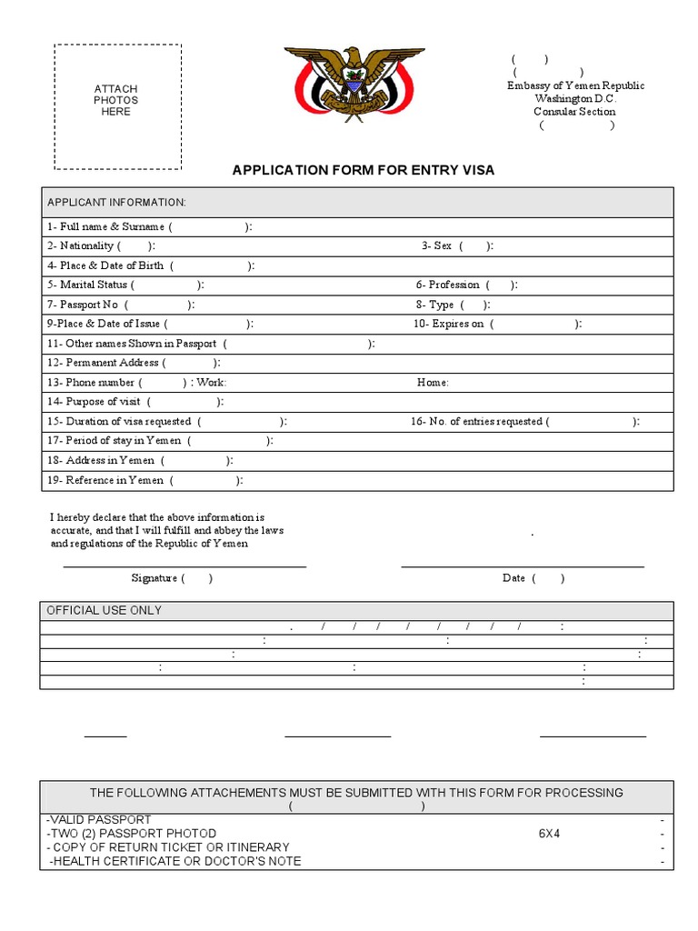 Visa Request Form | PDF | Politics