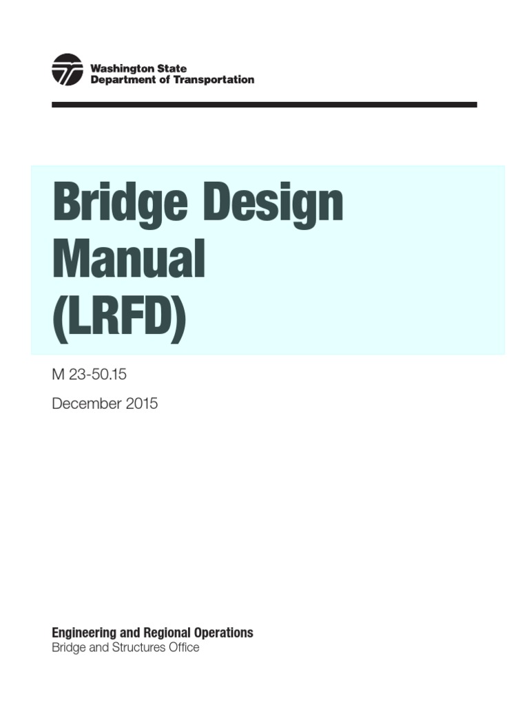 Bridge Design Manual (LRFD) PDF Prestressed Concrete Americans With Disabilities Act Of 1990