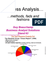 Business Analysis : Methods, Fads and Fashions