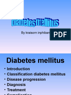 Diabetes Mellitus, PDF, Diabetes Mellitus