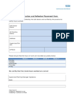 Claim Form B - Induction and Refresher Placement Form: Week 1 Week 2 Week 3 Week 4