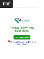 Kenmore ktr2300 Bread Maker Manual PDF