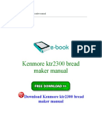 Kenmore ktr2300 Bread Maker Manual PDF