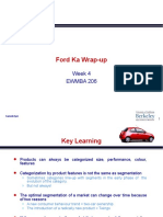 Ford Ka Wrap-Up: Week 4 EWMBA 206